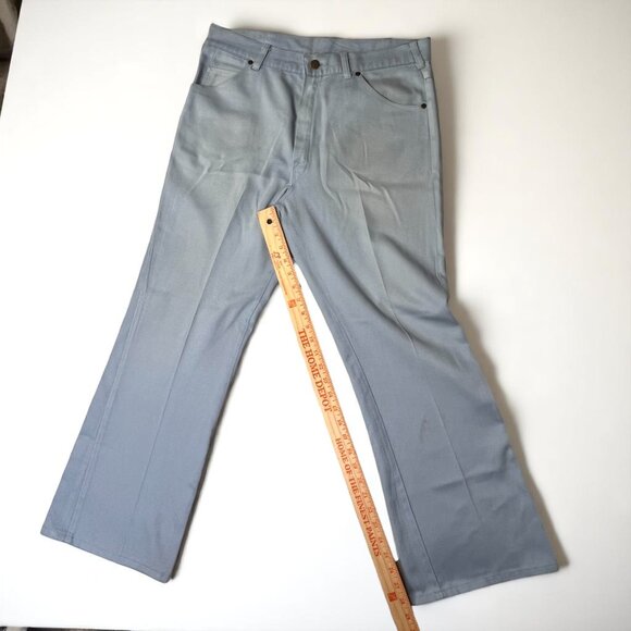 VTG Big Yank Jeans‎ Light Blue 34x28.5 High-Waisted Wide-Leg Denim 1970s USA - Picture 13 of 15